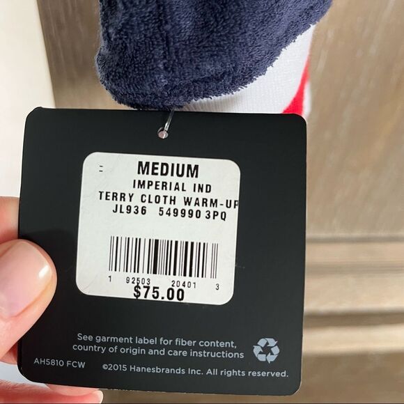 Champion Imperial Terry Cloth Warm-Up Jacket Medium NWT - Picture 14 of 17